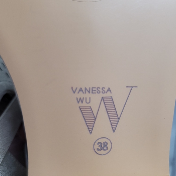 VANESSA WU | Anthropologie gold perforated strappy ankle boots - Picture 9 of 11